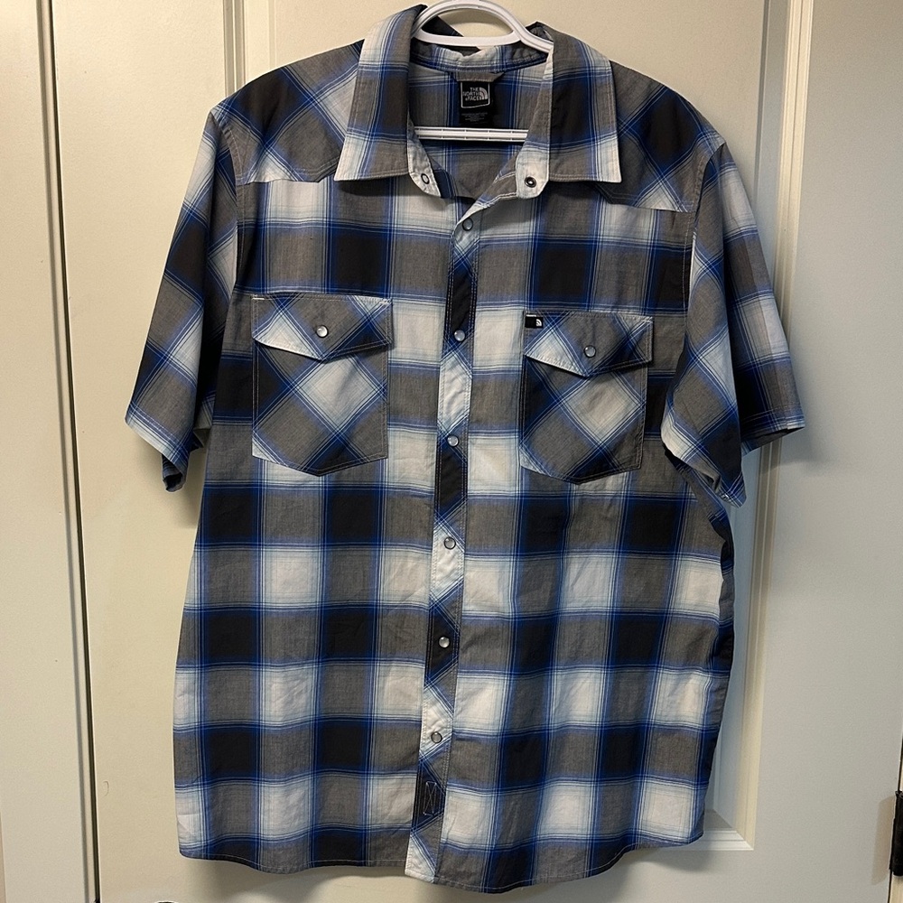 The North Face snap button up shirt
